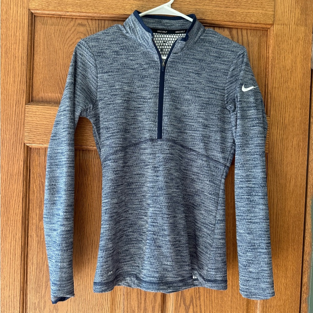 Nike Golf Heathered Blue Quarter-Zip Top